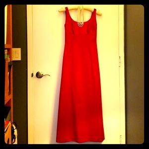 Ann Taylor Red Satin Gown